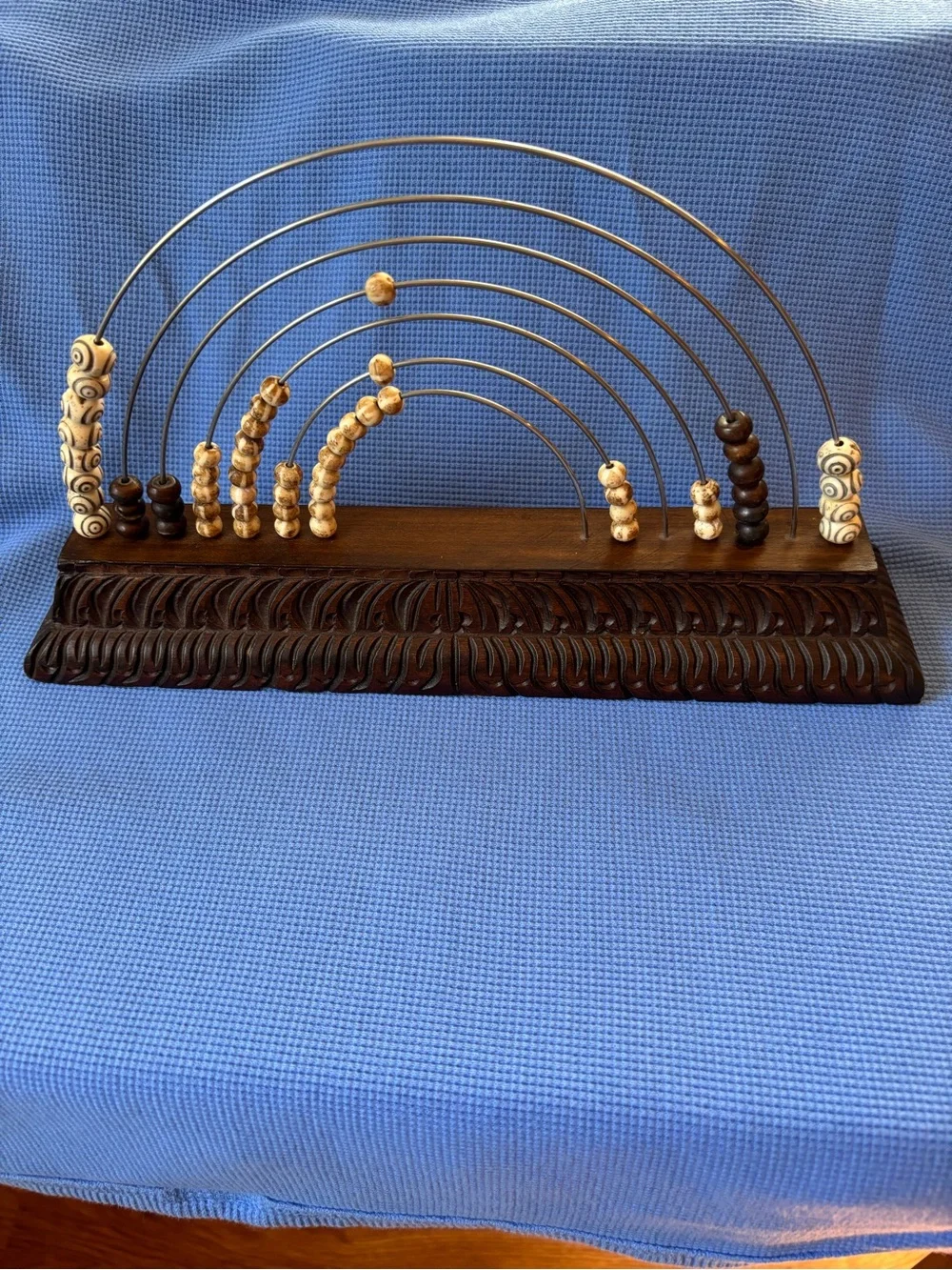 Vintage Himalayan bead  perpetual calendar Homemade in Nepal  Rare